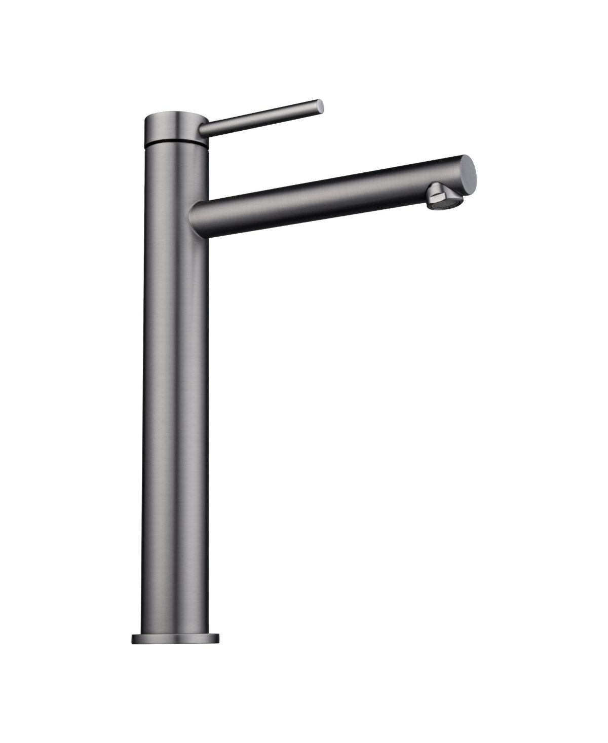 Bathroom Vessel Sink Faucet Single Handle/Hole 8" Tall Vanity Mixer Tap Grey - Gun gray