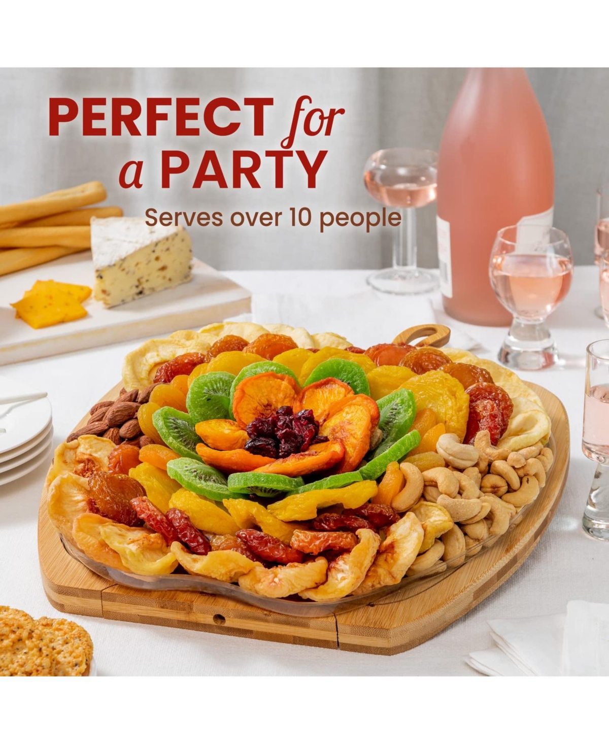Bonnie & Pop Snack Attack Dried Fruit & Nut Gift Tray & Basket In Natural
