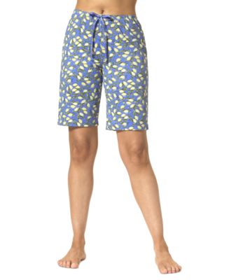 ハーフ・ショートパンツ HUECLOSET Hue stripe carpenter bermuda Shorts Hue Women's Classic Lemons Bermuda Pajama Shorts - Macy's