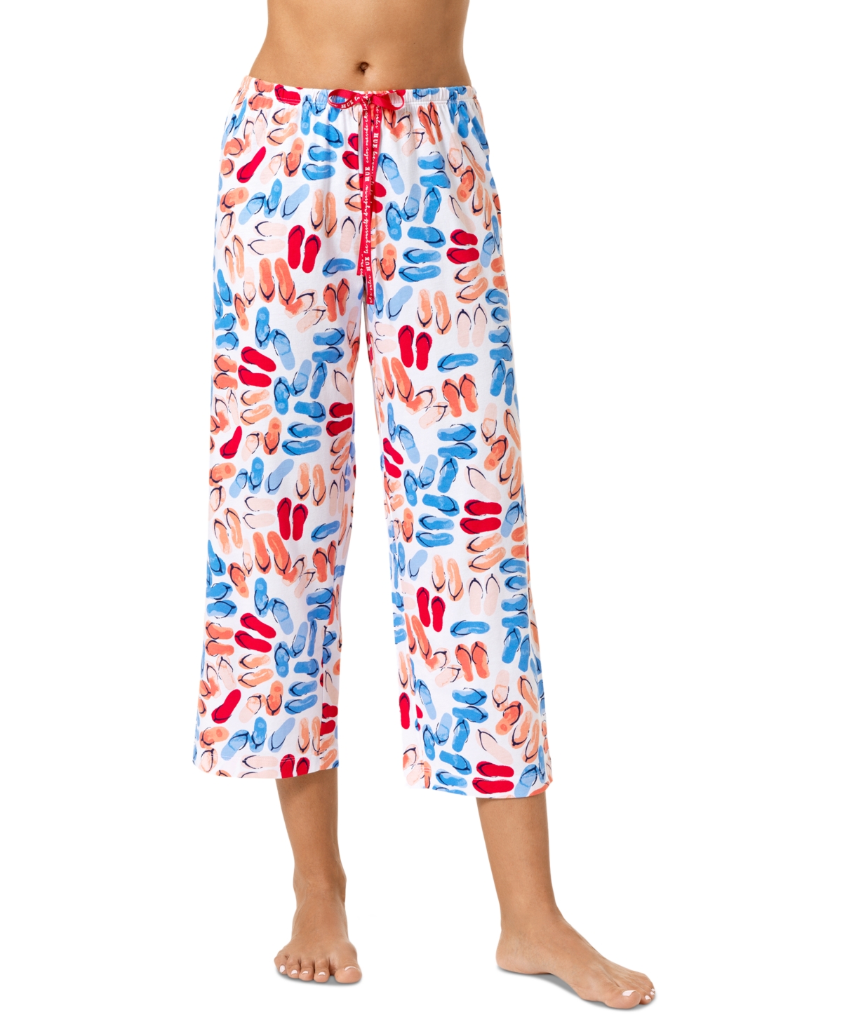 Shop Hue Women's Flip To The Flop Capri Pajama Pants In White