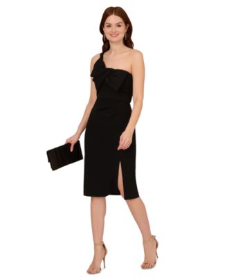 Adrianna Papell Women's Bow-Front One-Shoulder Dress Macy's