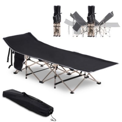 Outsunny Folding Camping Cot, Outdoor Portable Camping Sleeping Bed ...