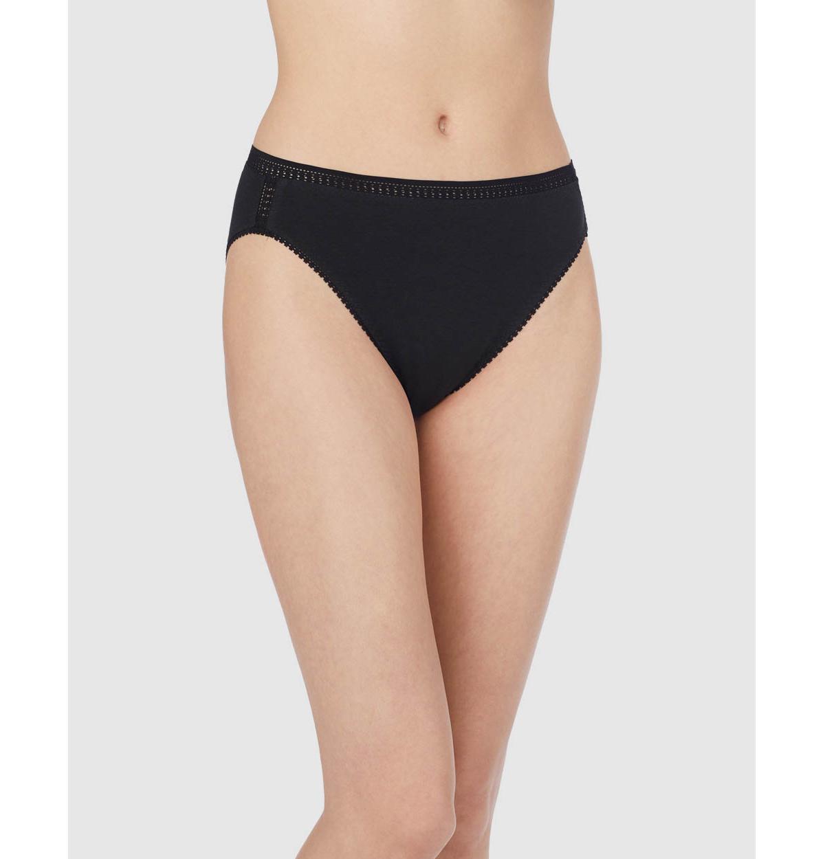 Women's Cabana Cotton Hip Boyshort Underwear 024304 - Black