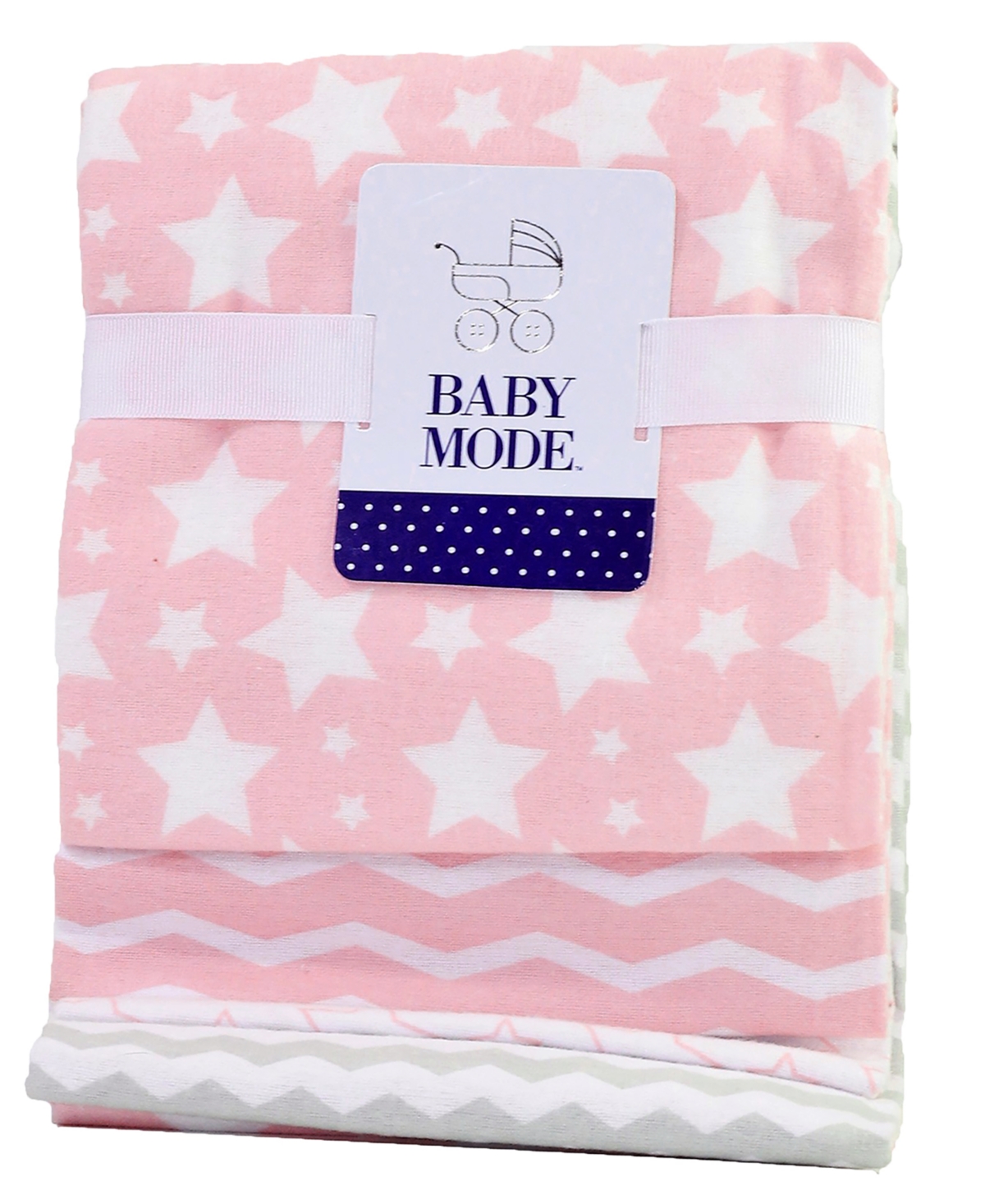 Tendertyme Baby Girls Stars Nursery Blanket Collection, 7 Piece Set In Pink And White