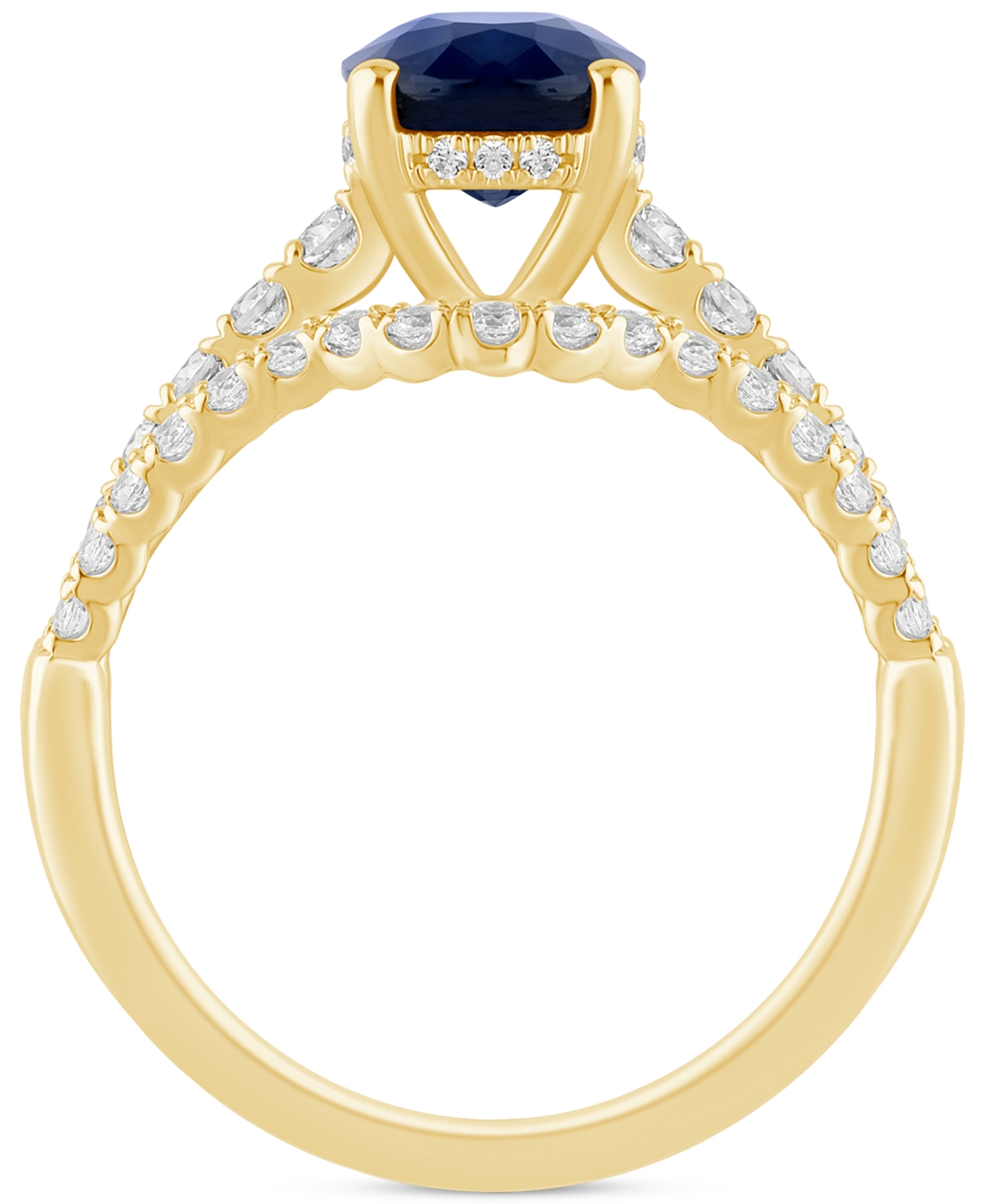 (2-1/4 ct. t.w.) & Diamond (1/4 ct. t.w.) Bridal Set in 14k Gold - Sapphire