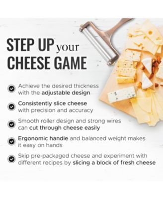 Heavy Duty Adjustable Cheese Slicer with 2 Extra Wires
