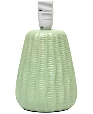 11.02" Traditional Mini Modern Ceramic Texture Pastel Accent Bedside Table Desk Lamp with Matching Fabric Shade 