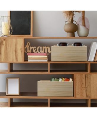 Natural Wood Bin 2 Pack