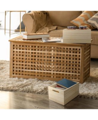 Natural Wood Bin 2 Pack