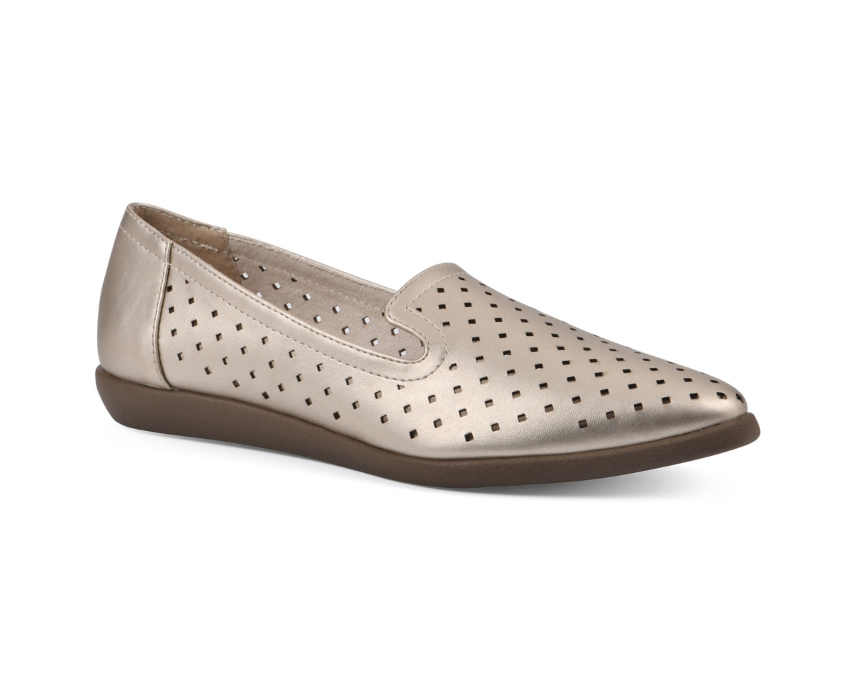 Women's Melodic Comfort Flat - White Smooth