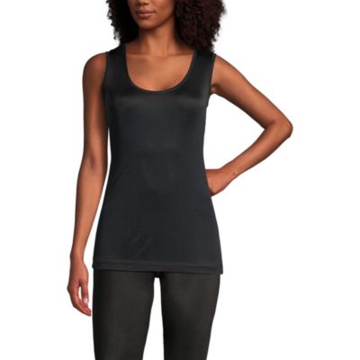 Women's Silk Interlock Tank Top Sleeveless Long Underwear Top