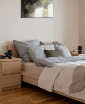 Nauru 8.66" Traditional Petite Ceramic Orb Bedside Table Desk Lamp Two Pack Set, Tapered Drum Fabric Shade 