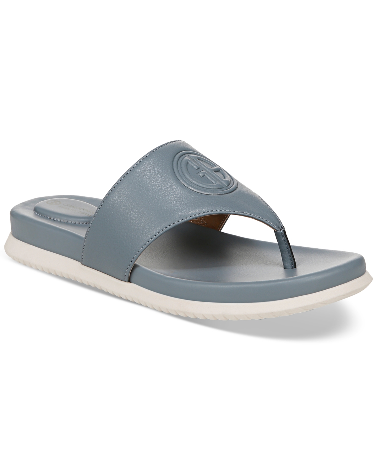 Women's Cindey Memory Foam Sport Thong Flat Sandals, Created for Macy's - Yellow