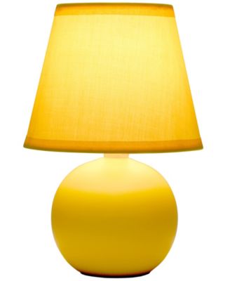 Nauru 8.66" Traditional Petite Ceramic Orb Bedside Table Desk Lamp with Tapered Drum Fabric Shade