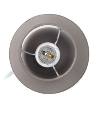 Nauru 8.66" Traditional Petite Ceramic Orb Bedside Table Desk Lamp with Tapered Drum Fabric Shade