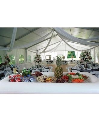 White Inflatable Serving Bar With Drain Plug 3 pack