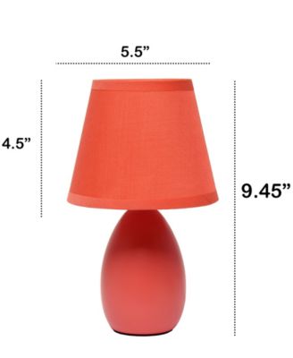 Nauru 9.45" Traditional Petite Ceramic Oblong Bedside Table Desk Lamp Two Pack Set, Tapered Drum Fabric Shade 