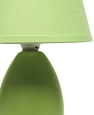 Nauru 9.45" Traditional Petite Ceramic Oblong Bedside Table Desk Lamp Two Pack Set, Tapered Drum Fabric Shade 