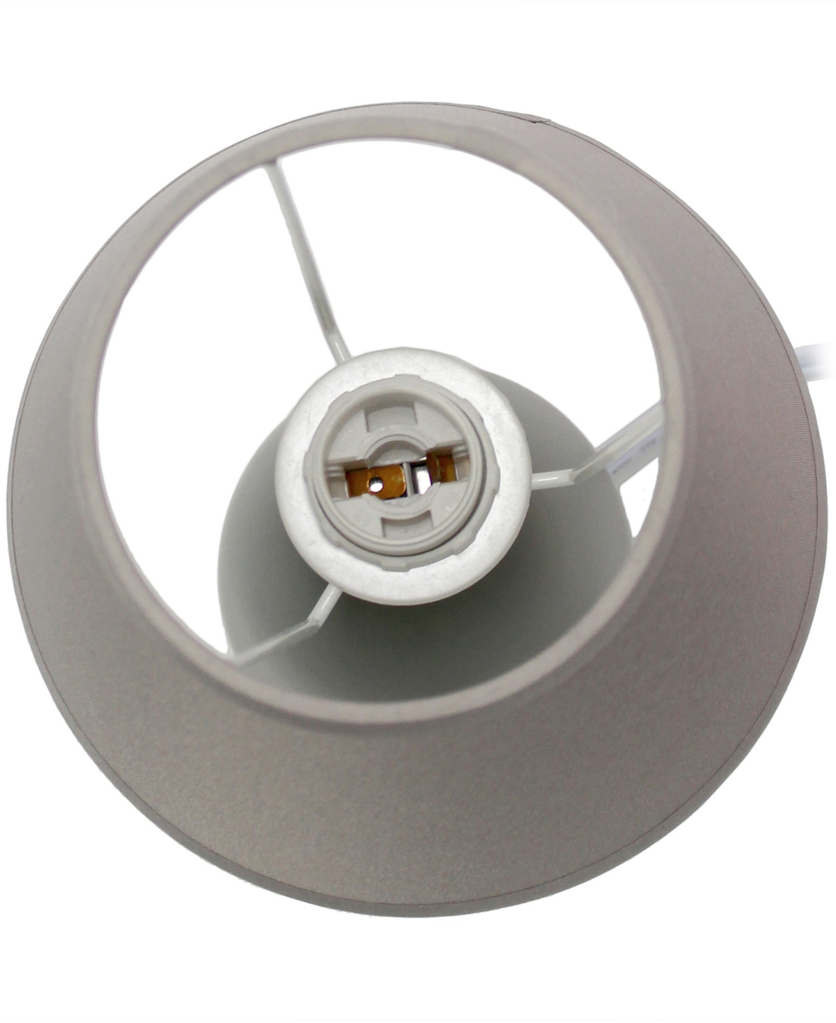 Creekwood Home Nauru Traditional Petite Ceramic Oblong Bedside Table Desk Lamp with Tapered Drum Fabric Shade