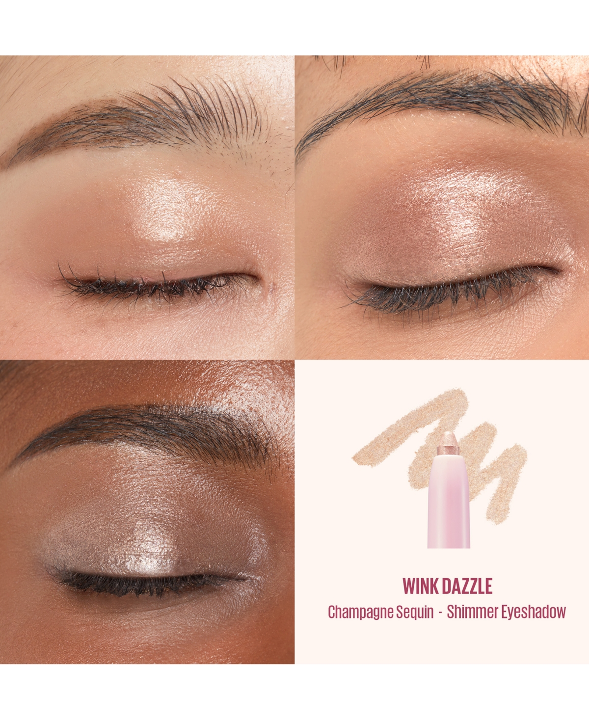 Shop Kaja Wink Dazzle Dual-ended Eyeshadow Stick In Peach Sprinkle