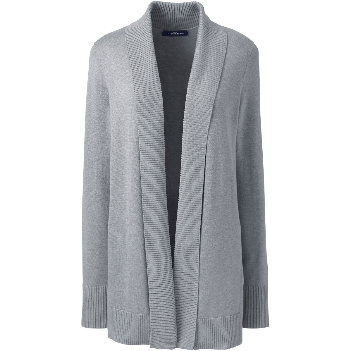 Lands' End Plus Size Cotton Modal Shawl Collar Cardigan Sweater