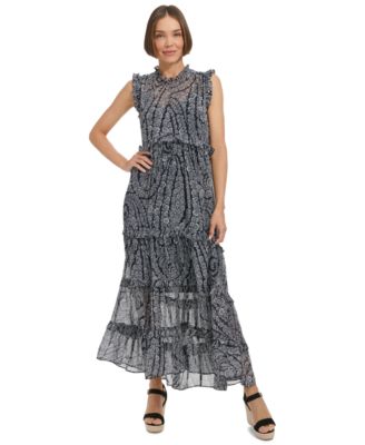 Tommy Hilfiger - Women's Floral-Print Tiered Maxi Dress