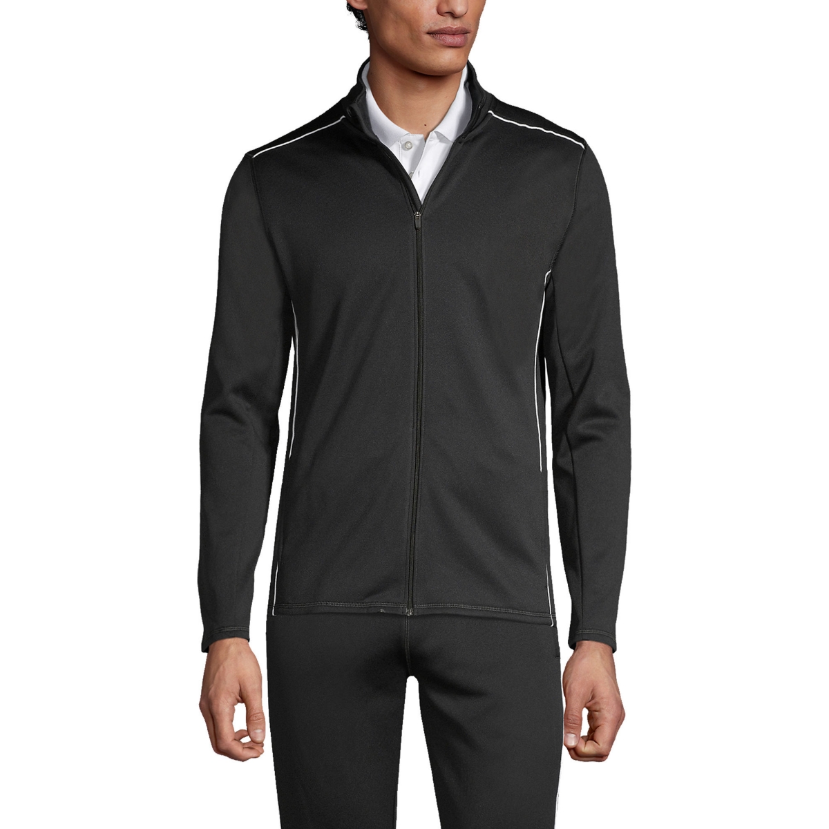 Men's School Uniform Active Track Jacket - Black