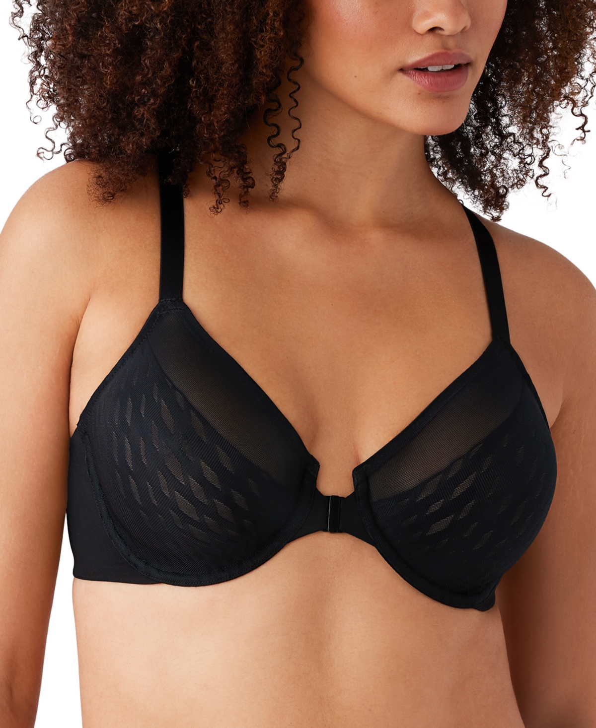 Shop Wacoal Women's Elevated Allure Front Close Underwire Bra 855436 In Black