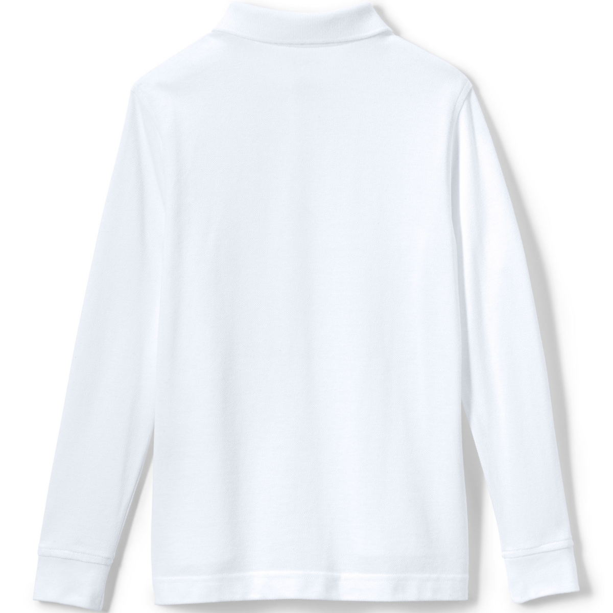 Lands' End Girls Long Sleeve Mesh Polo Shirt