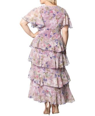 Plus Size Tour de Flounce Evening Gown