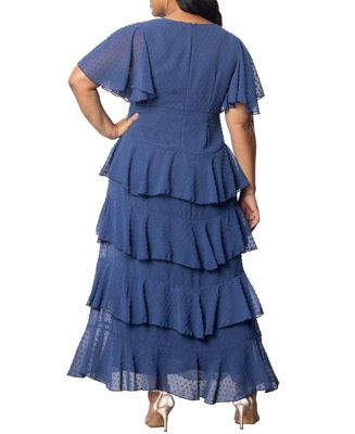 Plus size Women's Tour de Flounce Evening Gown