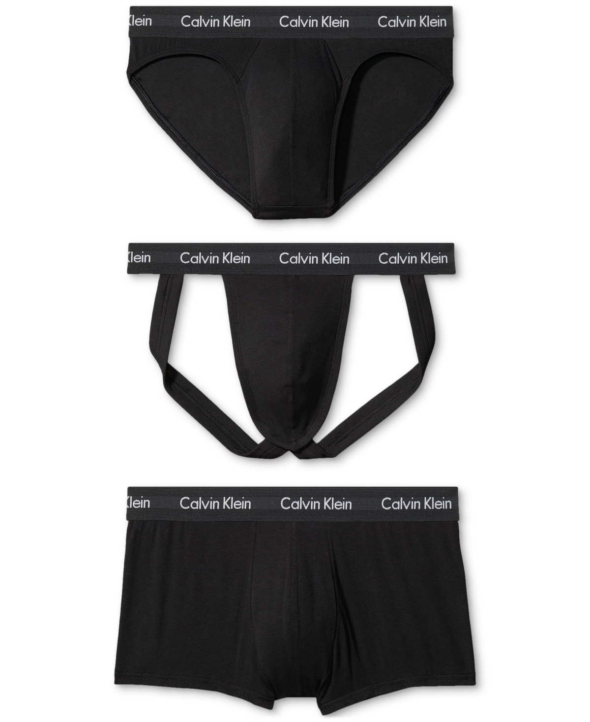Men's Modern Cotton Stretch Pride 3-Pk. Assorted Underwear - BLACK