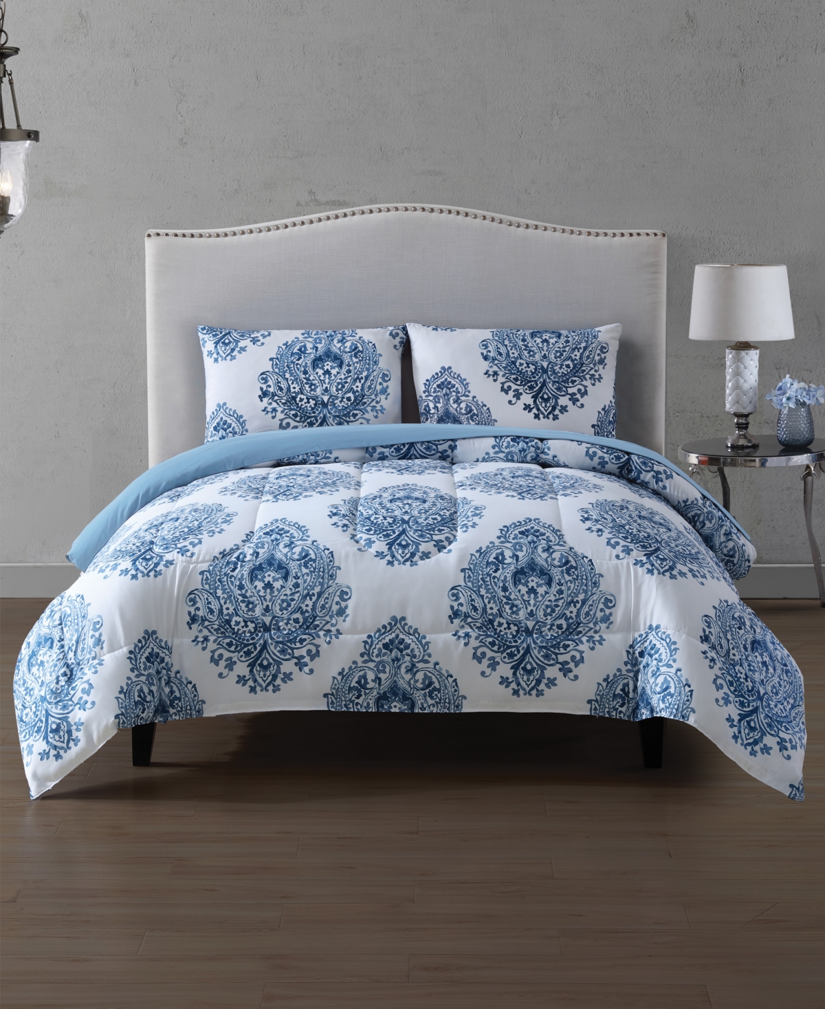 Hallmart Collectibles Hallmart Chandelier 3-pc Comforter Set, Created For Macys In Blue
