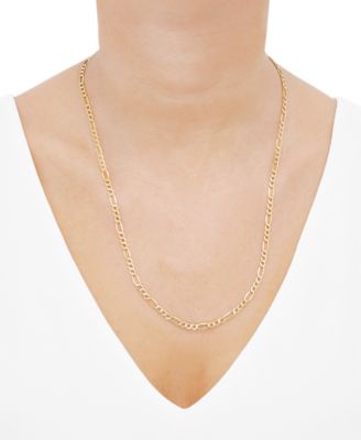 Lightweight Polished Figaro Link 22" Chain Necklace (3.9mm) in 10k Gold