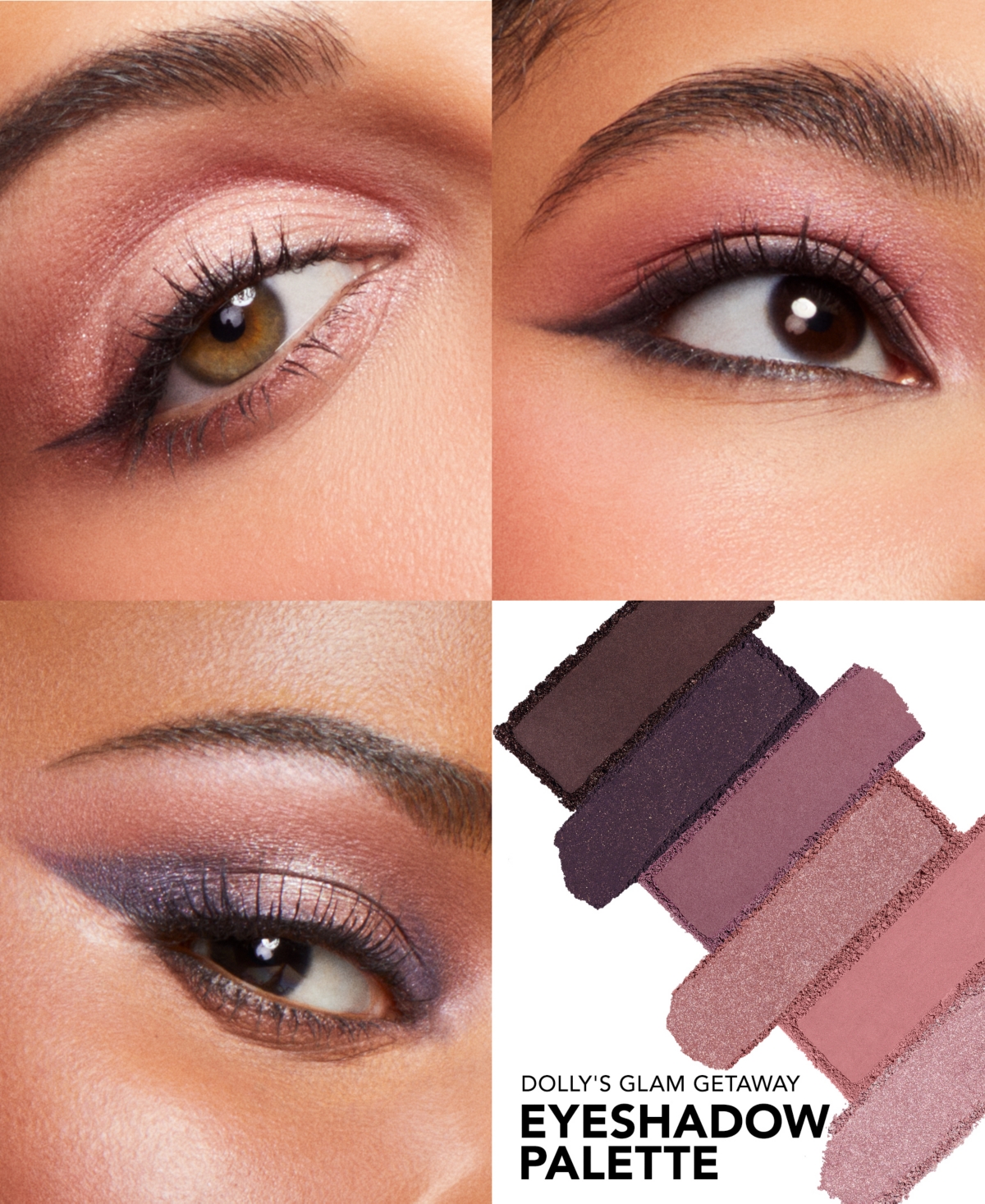Shop Buxom Cosmetics Dolly's Glam Getaway Eyeshadow Palette, 0.25 Oz. In No Color