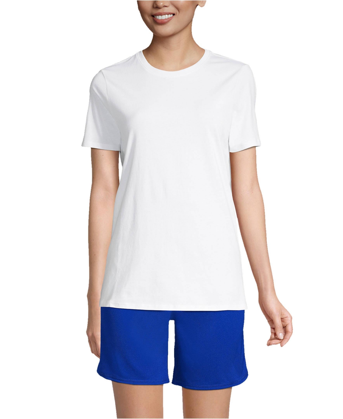Lands' End Women's School Uniform Tall Short Sleeve Feminine Fit Essential T-shirt