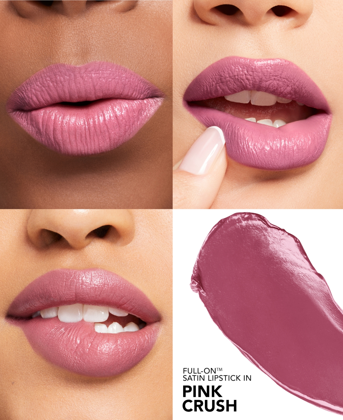 Shop Buxom Cosmetics Dolly's Glam Getaway Full-on Plumping Satin Lipstick, 0.09 Oz. In Pink Crush (rose Mauve Satin)