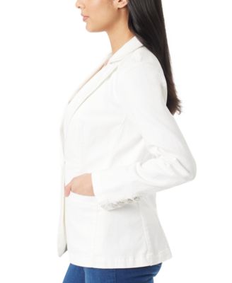 Women's Denim One-Button Blazer