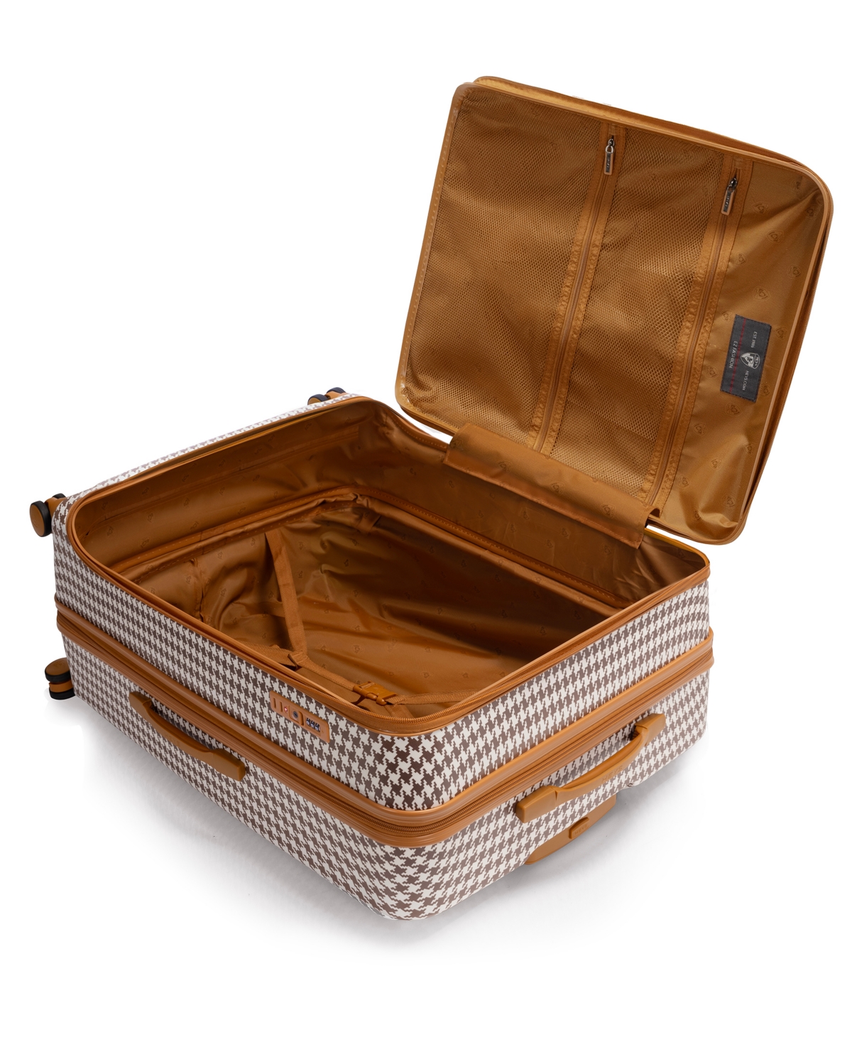 Heys Hey's Ez Fashion Hardside 30" Check-in Spinner Luggage In Brown Houndstooth