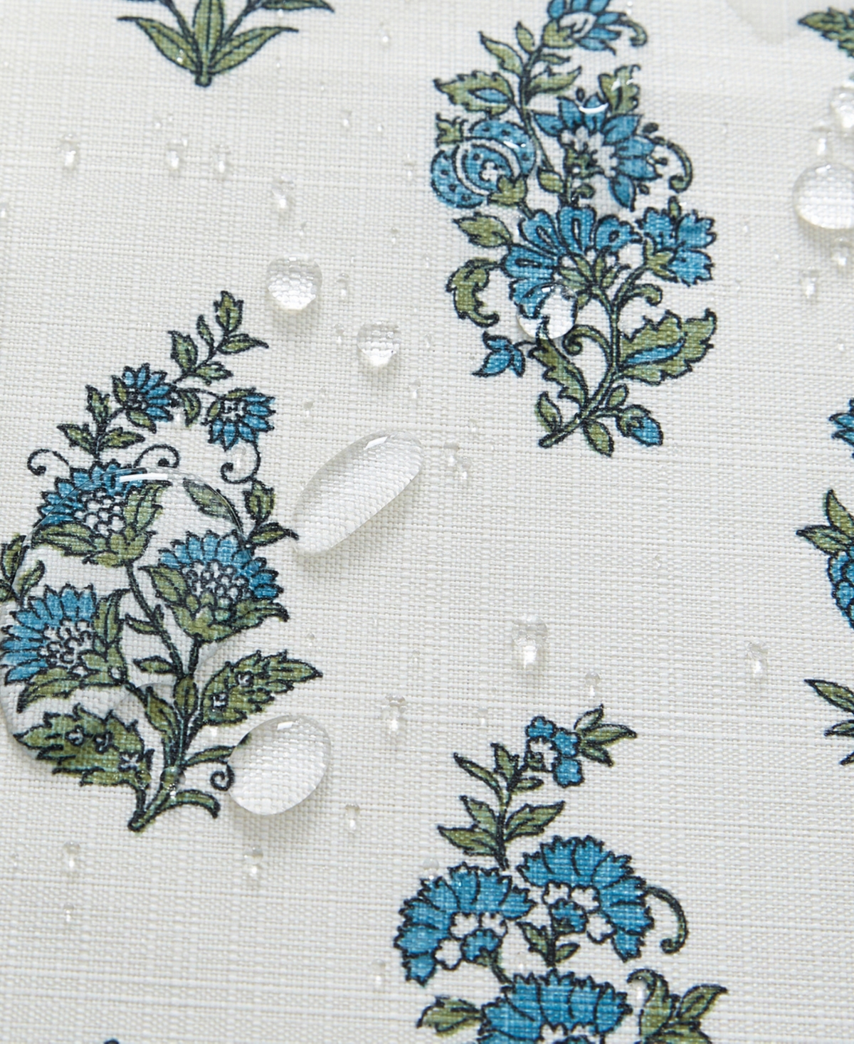Tropez Block Print Stain Water Resistant Indoor and Outdoor Placemats, Set of 4,