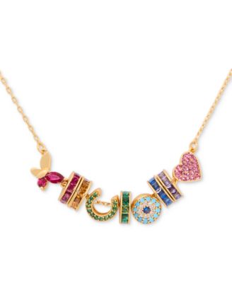 kate spade new york - Gold-Tone Rainbow Joy Charm Necklace