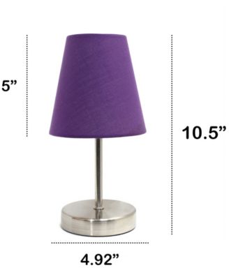 Nauru 10.5" Traditional Petite Metal Stick Bedside Table Desk Lamp with Fabric Empire Shade