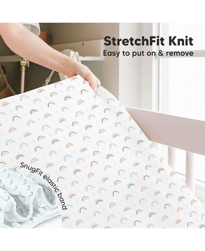 KeaBabies 2pk Fitted Crib Sheets for Boys, Girls, Organic Baby Crib