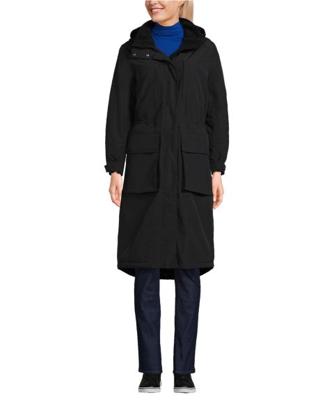 Женские куртки Lands' End Squall Waterproof Insulated Winter Stadium Maxi Coat