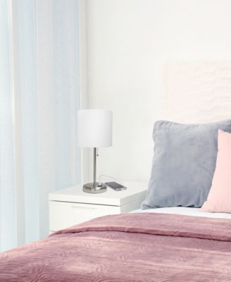 Oslo 19.5" Contemporary Bedside USB Port Feature Standard Metal Table Desk Lamp 