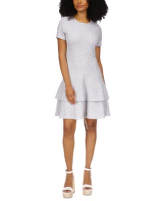 Michael Kors - Women's Metallic Zebra Flounce Dress