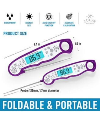 Instant Read Food Thermometer - Waterproof Digital Meat Thermometer
