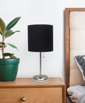 Oslo 19.5" Contemporary Bedside USB Port Feature Standard Metal Table Desk Lamp 