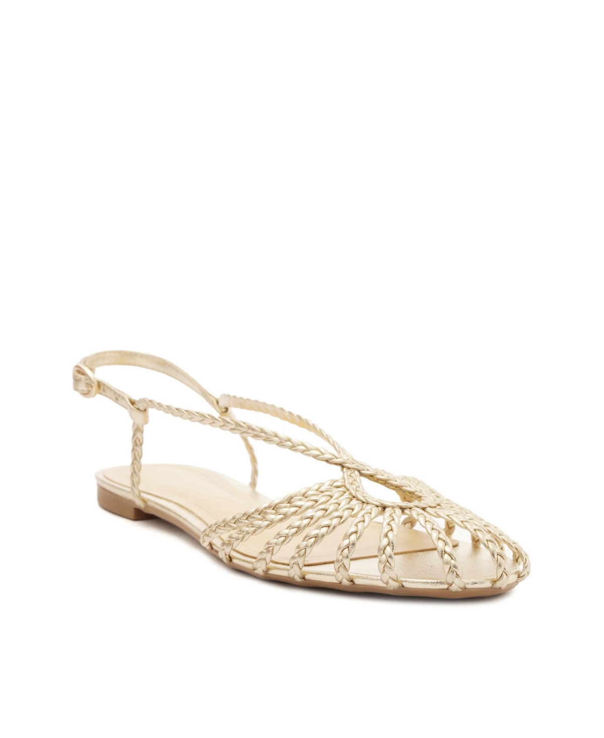 Shop Arezzo Women's Paola Flat Sandals In Gold
