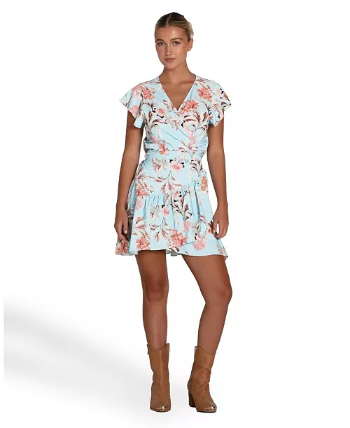 women's love shack mini wrap dress